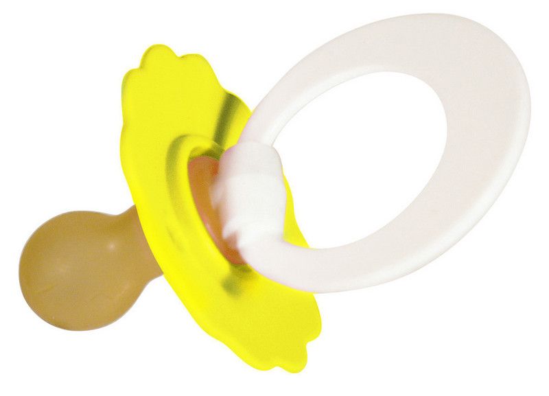Dudlík žlutá kytička