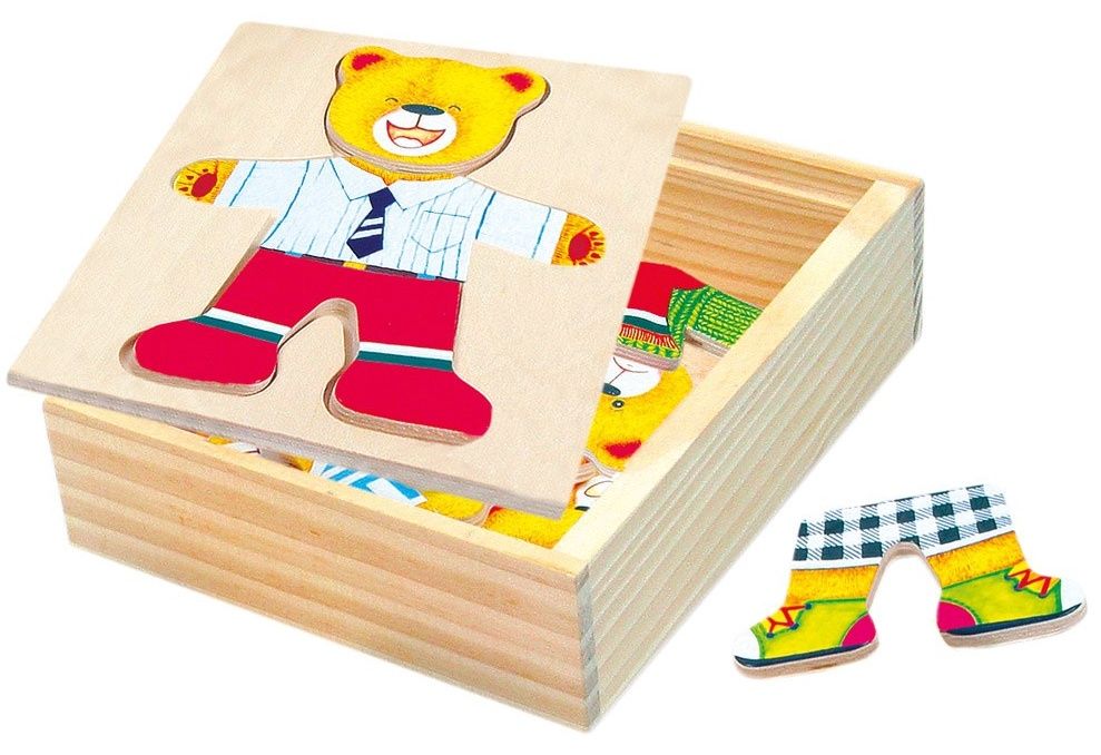 Šatní skříň Medvídek Willi puzzle Bino 88047