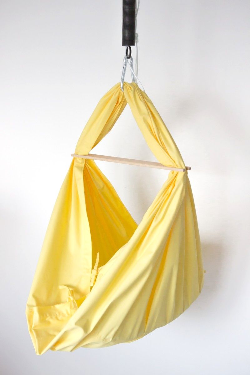 Textilní kolébka Hojdavak - žlutý