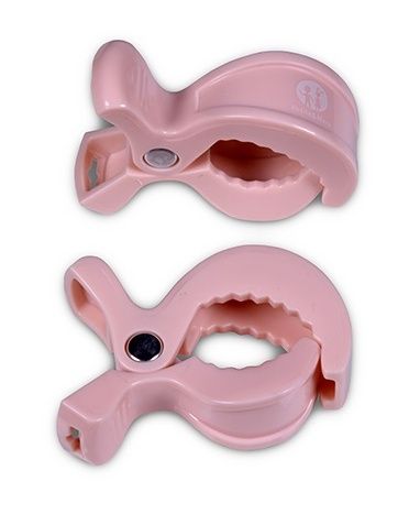 Kočárkový kolíček růžový - 2ks
