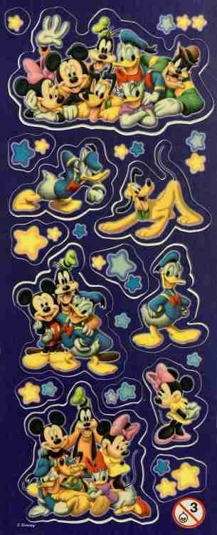 Samolepky Disney Mickey Mouse svítící ve tmě - arch B