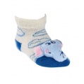 Chrastící kojenecké ponožky 3D slon 0- 4 měsíců