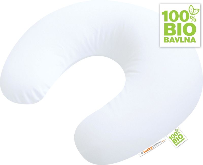 Kojící polštář Lucky Pillow - BIO BÍLÁ 100 % BIO bavlna