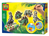 Malování a tvoření dinosaurů - sádrový trojkomplet dinosauři SES